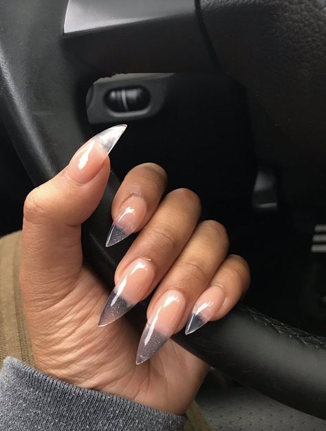 @natalia_vozna Clear Gel Nails, Gel Nails Long, Clear Acrylic Nails, Glass Nails, Clear Nails, Dope Nails, Creative Nails, Long Acrylic Nails, Gorgeous Nails