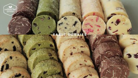 In Cooking Tree, we're serving up delicious 5 flavors Sable Cookies (Icebox Cookies), and we'll show you how to make it from scratch. Chocolate Oreo Cheesecake Recipe, Sable Cookie, Icebox Cookie Recipe, Cake Japanese, Chocolate Dough, Sable Cookies, Green Tea Cookies, Cooking Tree, Desert Food