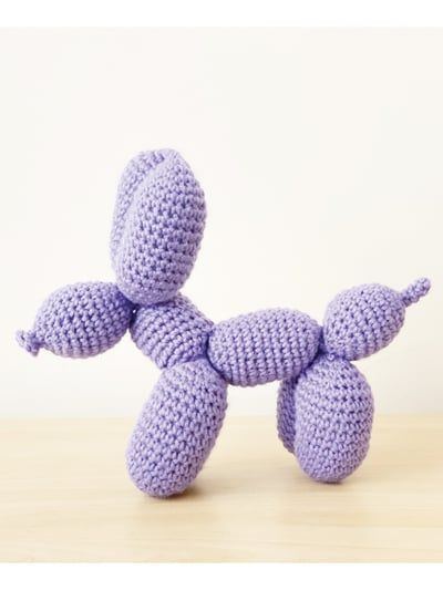 Balloon Dog Crochet Pattern Dog Crochet Patterns Free, Dog Balloon Animal, Balloon Animal Dog, Dog Balloon, Dog Crochet Pattern, Amigurumi Dog, Giraffe Crochet, Dog Crochet, Crochet Teddy Bear Pattern