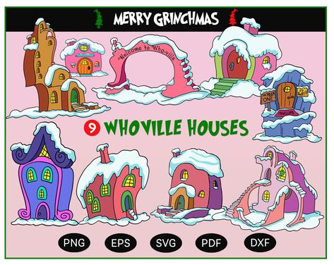 Who Village Grinch, How The Grinch Stole Christmas Classroom Door, Whoville People Printable, Whoville Bulletin Board Ideas, Grinch Christmas Decorations Office, Whoville Classroom Door, Who Village, Whoville Classroom, Whoville Office Decorating Ideas