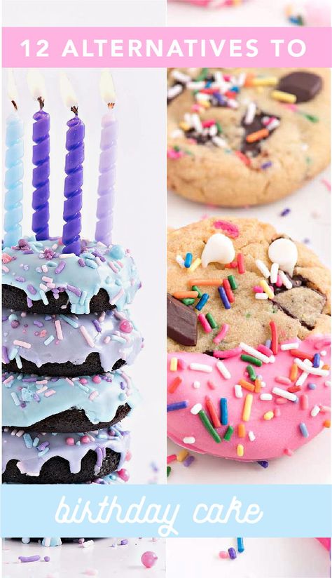 Birthday Alternatives To Cake, Alternative Birthday Cake Ideas, Birthday Treats For Adults, Alternative To Birthday Cake, Diy Birthday Treats, Class Birthday Treats, Birthday Pie, Celebration Cookies, Birthday Pies