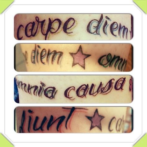 Carpe diem•omnia causa fiunt• around my ankle means seize the day everything happens for a reason <3 the colors for omnia causa fiunt are the Italian flag and the other two colors are the awareness colors for scleroderma and lymphoma Awareness Colors, Italian Flag, Everything Happens For A Reason, Seize The Day, For A Reason, Carp, The Day, Flag, Novelty Sign