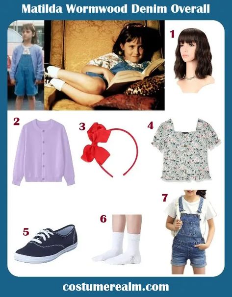 Matilda Outfit, Matilda Characters, Matilda Costumes, Matilda Wormwood, Matilda Costume, Matilda The Musical, Outfits Guide, Costume Guide, Fancy Dress Outfits