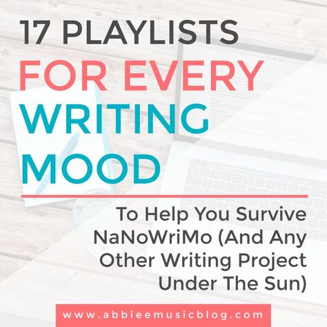 17 PLAYLISTS For Every WRITING MOOD (To Help You Survive NaNoWriMo… And Any Other Writing Project Under The Sun) Abbie Emmons, Nanowrimo 2023, Book Themed Nursery, Creating Music, Writing Music, Writers Help, Coffee Quotes Funny, Not Listening, Writing Boards