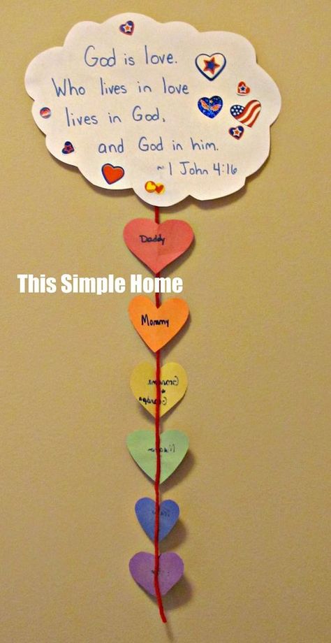 This Simple Home provides practical ideas for women in the home, focusing on homemaking and family matters such as recipes, cleaning, and parenting. Formation Ideas, Valentine Stuff, Sunday School Projects, Rainbow Craft, Sabbath School, Children's Church Crafts, Bible Activities For Kids, Bible Story Crafts, Sunday School Kids