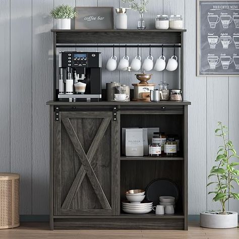 4ever2buy Farmhouse Coffee Bar Cabinet with Storage, Gray Coffee Bar with 6 Hooks, Coffee Bar Table with Sliding Barn Door, Wine Bar Cabinet with Adjustable Shelf for Living Dining Room

#homedesign #homedecor #housedesign #housedecor #room #roomdecor #roomdesign #interior #design #home #house #furniture #decor #bedroom #kitchen #livingroom Gray Coffee Bar, Coffee Bar Hutch, Coffee Bar Table, Farmhouse Buffet Cabinet, Black Metal Shelf, Coffee Bar Cabinet, Home Bar Cabinet, Farmhouse Buffet, Bar Cabinets