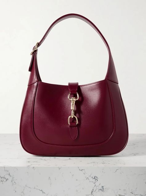 The 8 Best Everyday Designer Bags of 2024 | Who What Wear Jackie Bag Gucci, Jackie Gucci Bag, Gucci Red Bag, Red Gucci Bag, Burgundy Bag, Flat Dress Shoes, Fall Items, Gucci Eyewear, Red Bag