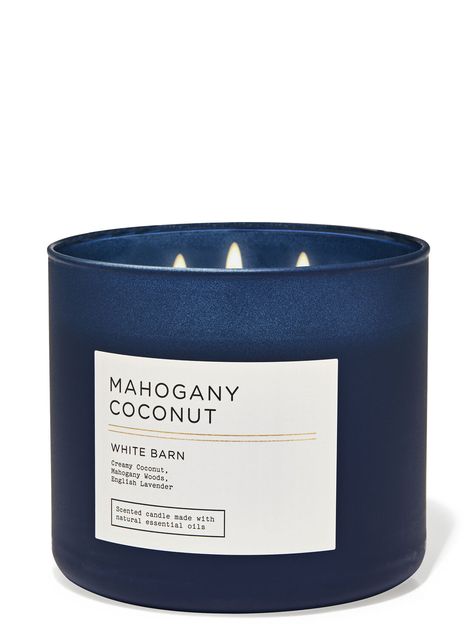 Mahogany Coconut, Coconut Scent, Lavender Scented Candle, English Lavender, Best Fragrances, White Barn, 3 Wick Candles, Lavender Scent, Fragrance Wax