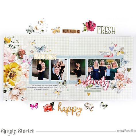 Simple Stories on Instagram: "Who doesn’t love vintage butterflies and florals!? We made sure to add lots of flowers and butterflies in our Simple Vintage Spring Garden collection. This is such a gorgeous collection! @paperandbling showcased this collection perfectly on this double page scrapbook layout! We LOVE this scrapbook page so much!   #simplestories #shareyourstorysimply #ssspringgarden #scrapbooking" Vintage Butterflies, Flowers And Butterflies, Scrapbooking Inspiration, Vintage Spring, Simple Stories, Love Vintage, Garden Layout, Vintage Butterfly, Scrapbook Layout