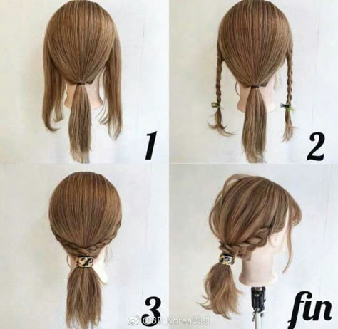 Side Ponytail Hairstyles, Cute Ponytail, Side Braids, Side Braid Hairstyles, Cute Ponytails, Side Ponytail, Step By Step Hairstyles, Hair Arrange, Peinados Fáciles Para Cabello Corto