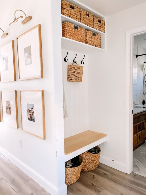 I'm excited to share our DIY Mudroom tutorial, our front closet was quite an eye sore and I was excited to get my hands on it and make the space more useful as well as Mudroom Ideas Closet, Small Closet Turned Into Mudroom, Turning Closet Into Mudroom, Diy Closet Mudroom, Convert Closet To Mudroom, Closet Into Mudroom Entry Ways, Coat Closet To Mudroom, Closet Turned Into Mudroom, Closet Into Mudroom