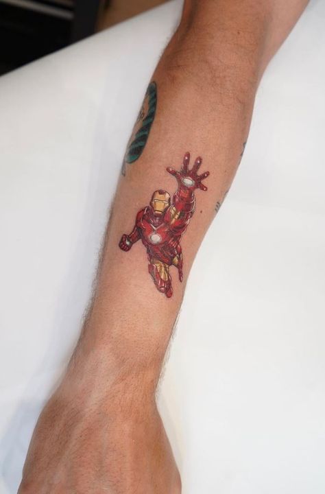 Simple Iron Man Tattoo, Small Iron Man Tattoo, Iron Man Tattoo Design, Iron Man Tattoos, Iron Man Tattoo Ideas, Ironman Tattoo, Iron Man Tattoo, Pikachu Tattoo, Her Tattoo