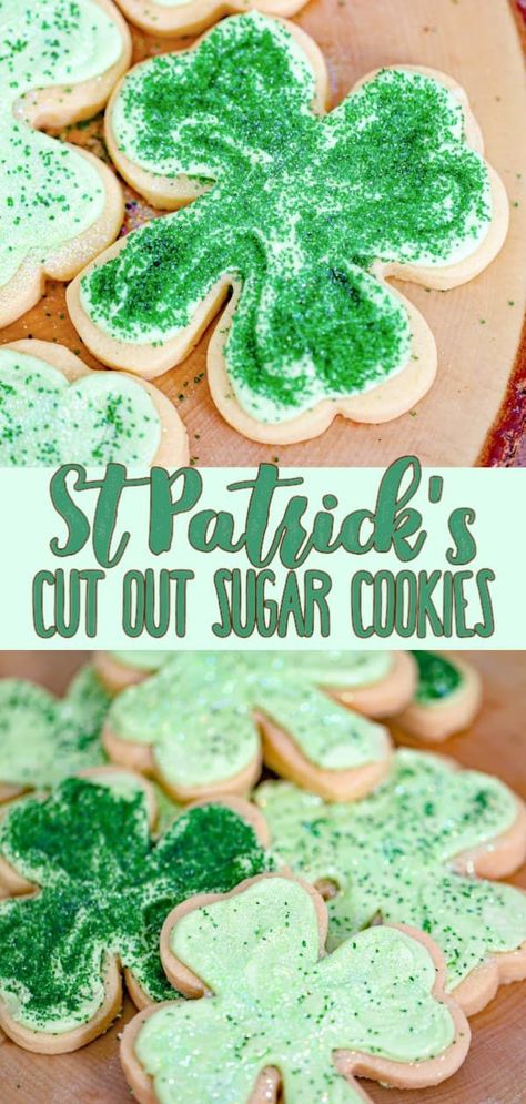 If you’re on the lookout for an amazing St. Patrick’s Day cookie recipe, our festive and easy St. Patrick's Day Shamrock Cookies are ideal for fun celebrating! Shamrock Cookies Decorated, Easy Sugar Cookie Recipe, Best Vegan Cookies, Shamrock Cookies, Easy Buttercream Frosting, St Patrick's Day Cookies, Homemade Buttercream Frosting, Triple Chocolate Cookies, Sugar Cookie Recipe Easy