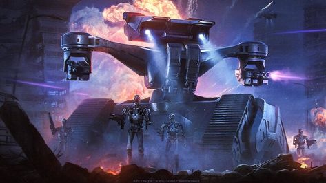 ArtStation - Terminator fan art Terminator Future, Skynet Terminator, Terminator Art, Science Fiction Art, Fantasy Concept Art, Science Fiction Fantasy, Terminator, Indiana Jones, Sci Fi Art