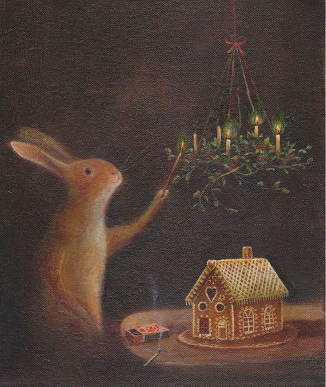 Painting Lighting, Animal Painting, Fairytale Art, Kwanzaa, Winter Art, Art And Illustration, Noel Christmas, Christmas Illustration, Art Anime