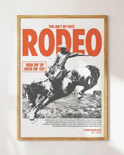 Rodeo Art, Rodeo Poster, Horror Cartoon, My First Rodeo, First Rodeo, Geek Games, Kids Jumpers, King Of Hearts, Western Design