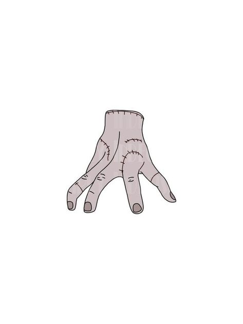 Wednesday Thing Hand Drawing, Wednesday Stickers Printable, Thing Wednesday Addams Hand, Wednesday Hand Drawing, Wednesday Addams Clipart, Wednesday Addams Drawing Easy, Wednesday Clipart, Addams Family Hand, Wednesday Addams Png