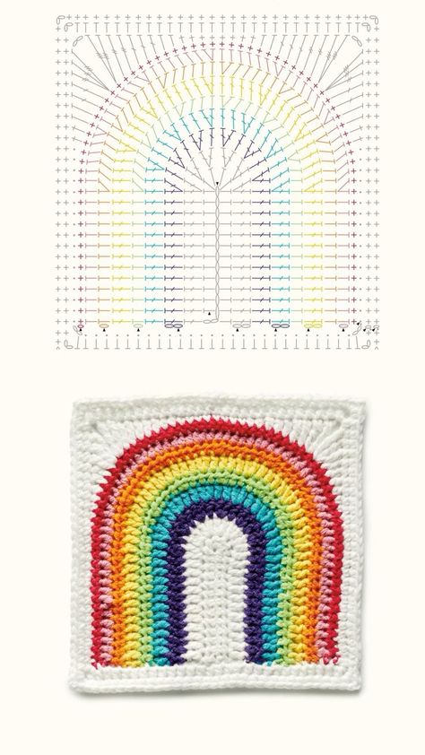 Vibrant Rainbow Crochet Patterns For Cozy Home Decor Nerdy Crochet, Crochet Diagrams, Crochet Dreams, Crochet Rainbow, Crochet Blanket Designs, Cozy Home Decor, Crochet Design Pattern, Rainbow Crochet, Crochet Creations