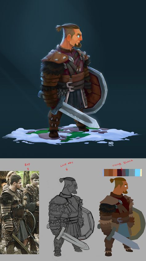 ArtStation - Nordic warrior character design, Lostinarc Stylized Character Design, 3d Drawing Ideas, Nordic Warrior, Warrior Character, 3d Karakter, Stylized Character, Pixel Characters, 2d Game Art, Concept Art Character