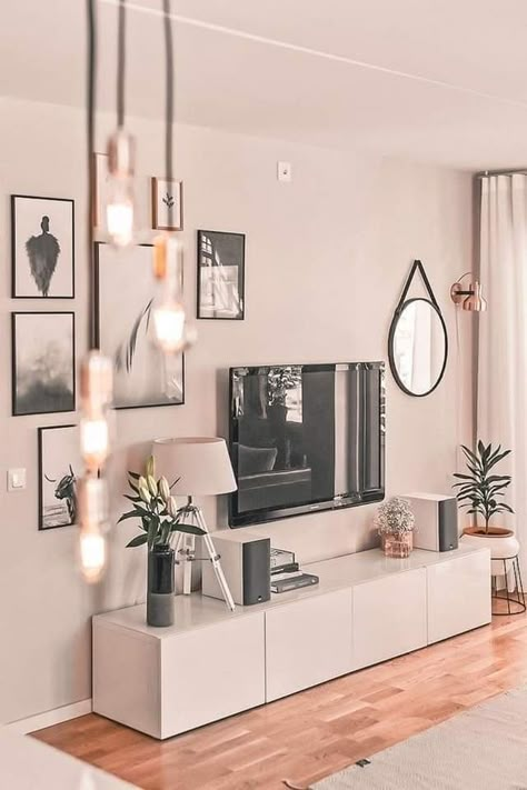 Diy Entertainment, Apartment Living Room Design, Small Apartment Living Room, Small Living Room Decor, Center Ideas, Small Apartment Living, Home Cinema, Living Room Tv Wall, Decor Home Living Room