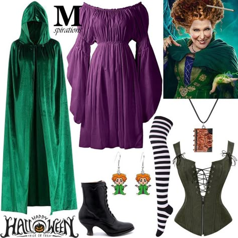 Hocus Pocus Witch Costume, Sanderson Sisters Costumes Diy, Hocus Pocus Costume Diy, Winnie Hocus Pocus, Winnie Sanderson, Winifred Sanderson Costume, Sanderson Sisters Costumes, Hocus Pocus Halloween Costumes, Hermanas Sanderson