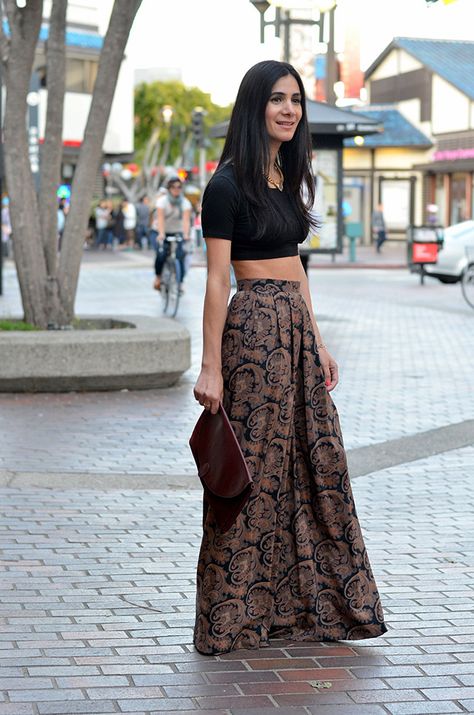 vintage palazzo pants Look Boho Chic, Mode Hippie, Estilo Hippie, Mode Boho, Bohol, Outfit Trends, Summer Maxi, A Skirt, Moda Vintage