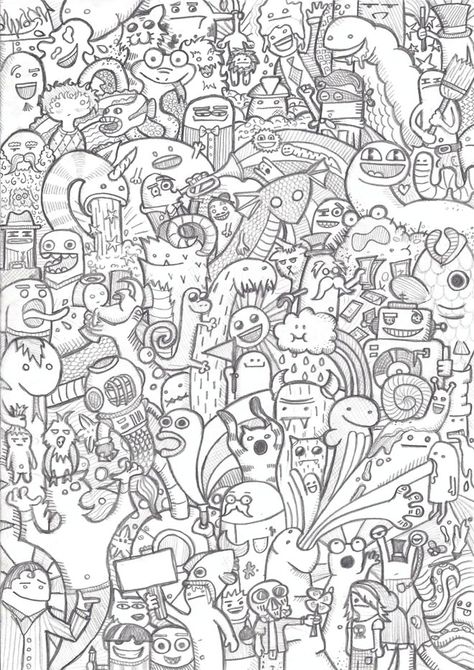 25 Beautiful Doodle Art works around the world | Read full article: http://webneel.com/doodle-art | more http://webneel.com/drawings | Follow us www.pinterest.com/webneel Doodle Monster, Drawing Doodles, Arte Doodle, Doodle Characters, Doodle Art Journals, Doodle Art Drawing, Doodle Inspiration, Doodle Coloring, Doodle Designs