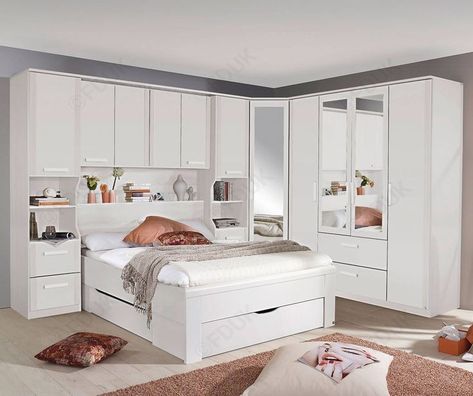 Overbed Wardrobe, Over Bed, Bedroom Built Ins, Fitted Bedroom Furniture, Italian Bedroom, Wardrobe Systems, Dining Room Furniture Sets, Corner Wardrobe, Fitted Bedrooms