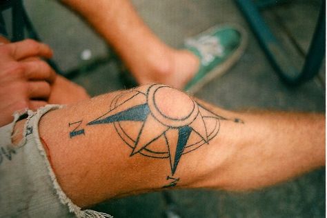 atlas tattoo say what? Compass Knee Tattoo, Knee Tattoos, Atlas Tattoo, Think Tattoo, Ink Inspiration, Knee Tattoo, Ink Ideas, True North, Get A Tattoo