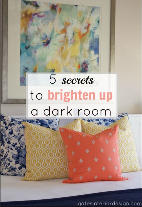 5 secrets to brighten up a dark room Brighten Up A Dark Room, Black House Interior, Dark Room Decor, Brighten Room, Feng Shui Bedroom, Dark Living Rooms, A Dark Room, Dark Bedroom, Bedroom Decor Cozy