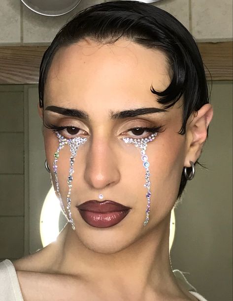 Gem Makeup, Halloween Costumes 2022, Rhinestone Makeup, Drag Makeup, Palaye Royale, Ethereal Makeup, Unique Makeup, Dope Makeup, Halloween This Year