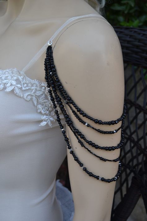 Shoulder Necklace Crystal, Adding Jewelry To Tops, Shoulder Necklace Silver, Beaded Clothing Accessories, Shoulder Necklace Wedding Dress, Collar Shoulder Necklace, Wedding Dress Shoulder Necklace, Shoulder Necklace Crochet, Choker Shoulder Necklace