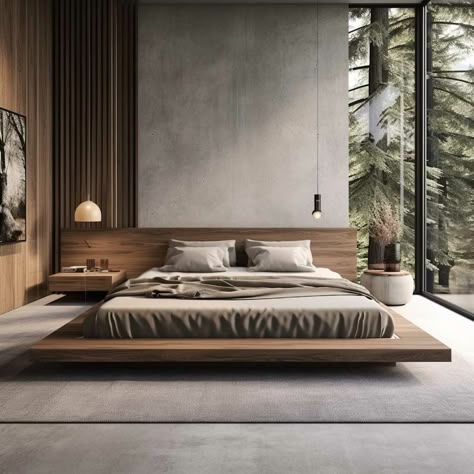 Japandi Bed, Japandi Bedroom, Minimalist Bedroom Decor, Tranquil Bedroom, Sophisticated Bedroom, Minimalist Bedroom Design, Minimalist Interior Design, Bedroom Refresh, Main Bedroom