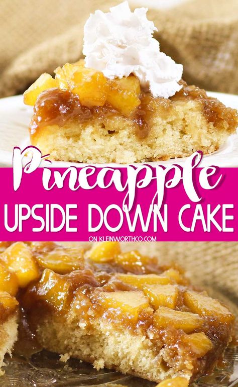 Recipe With Pineapple Chunks, Pineapple Upside Down Cake Recipe, Upside Down Cake Recipe, Buckwheat Cake, Pineapple Chunks, Pecan Ice Cream, Moist Cake, Caramelized Sugar, Pineapple Upside Down Cake