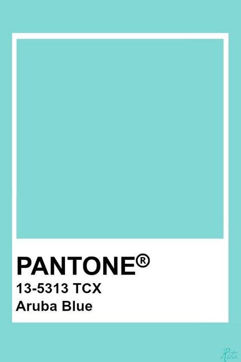 Ocean Blue Pantone, Tiffany Color Palette, Teal Homescreen, Pantone Tcx, Pantone Color Chart, Pantone Swatches, Blue Pantone, Color Knowledge, Pantone Colours