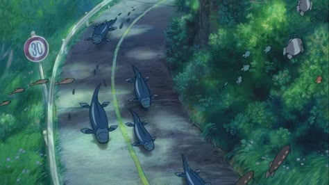 Studio Ghibli wallpaper for computers or iPad. It's an underwater scene from the film Ponyo where fishes swim around the hills and road. Gif Studio, Google Backgrounds, Art Studio Ghibli, Studio Ghibli Background, Ghibli Studio, Ghibli Artwork, Anime Gifs, Studio Ghibli Art, Castle In The Sky