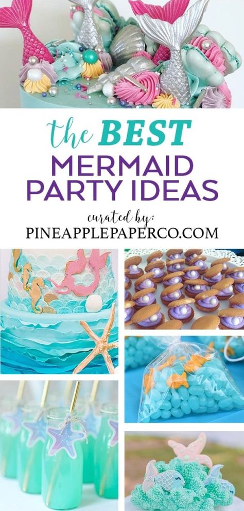 Mermaid Party Ideas, Mermaid Birthday Party Food, Mermaid Birthday Party Ideas, Party Ideas Birthday, Mermaid Birthday Party Invitations, Mermaid Birthday Party Decorations, Mermaid Theme Birthday Party, Mermaid Birthday Invitations, Mermaid Theme Party