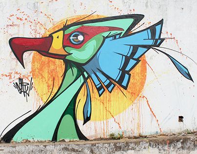 Graffiti 3d Art Museum, Bird Character, Posca Art, Graffiti Murals, Bright Art, Graffiti Characters, Afrocentric Art, Graffiti Wall Art, Murals Street Art