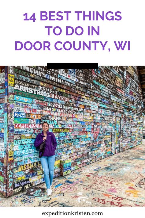 Door County, Wisconsin is often referred to as the Cape Cod of the Midwest and for good reason. Known for its picturesque coastal towns, boutiques, fish boils, cherry and apple orchards and Lake Michigan's tropical blue color it's a truly incredible place. Whether you enjoy biking, golfing, fishing, wine tasting, art galleries, exploring small towns or kayaking, Door County is an ideal getaway spot. Read on for 14 awesome things to do in Door County, Wisconsin! Door County Road Trip, Wisconsin Door County, Egg Harbor Door County, Baileys Harbor Door County, Door County Wisconsin Winter, Egg Harbor Wisconsin, Door County Bachelorette Party, Things To Do In Door County Wisconsin, Door County Wisconsin Summer