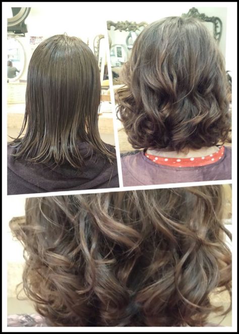 Medium volume digital perm Digital Perm Short Hair, Body Perm, Body Wave Perm, Short Permed Hair, Digital Perm, Wave Perm, Mom Hairstyles, Permed Hairstyles, Asian Hair