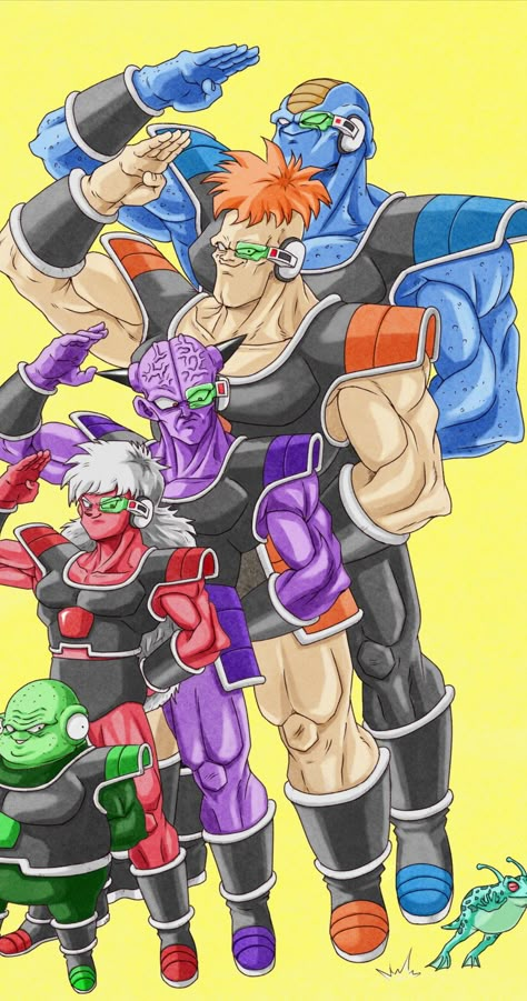 Dbz Ginyu Force, Ginyu Force Fanart, Ginyu Force Wallpaper, Dragon Ball Art Style, Toriyama Style, Ginyu Force, Dragon Base, Dragon Ball Oc, Dbz Characters