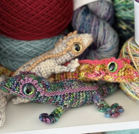 Gecko Pattern, Crochet Beard, Toys Ideas, 4mm Crochet Hook, Crochet Dinosaur, Crochet Dragon, Malabrigo Yarn, Fun Crochet Projects, Lizards