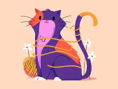 Cat Illustration Design, Protection Illustration, Ahri Wallpaper, Cute Cat Illustration, Posca Art, Image Chat, Cat Character, 자수 디자인, Cats Illustration