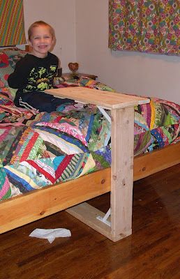 Bedside Table / TV tray Diy Tv Dinner Tray, Diy Bed Table Tray, Bed Tray Diy, Hospital Bed Table, Over Bed Table, Diy Bedside Table, Couch Tray, Hospital Table, Wooden Couch