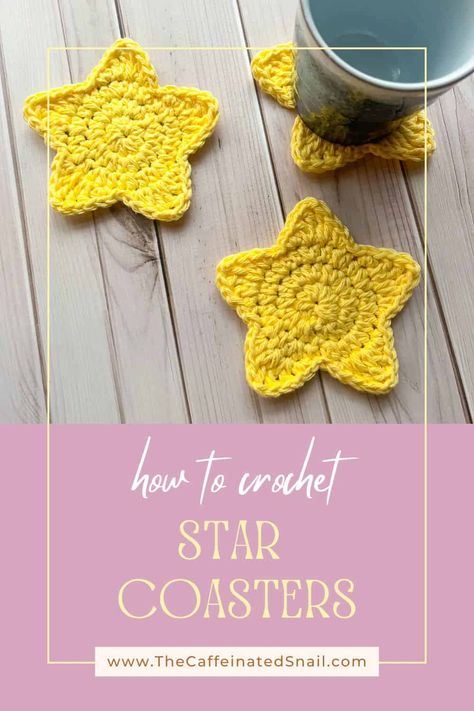 Introducing my star coaster crochet pattern! This versatile design is perfect for any occasion, whether you're looking for an everyday coaster or something festive for the holidays. Star Coaster Crochet Pattern Free, Star Coasters Crochet, Crochet Stars Free Pattern, Starfish Coasters Crochet, Crochet Coaster Pattern Diagram, Crochet Star Coasters Free Pattern, Coasters Diy Crochet, Star Crochet Coaster, Succulent Coaster Crochet Pattern Free