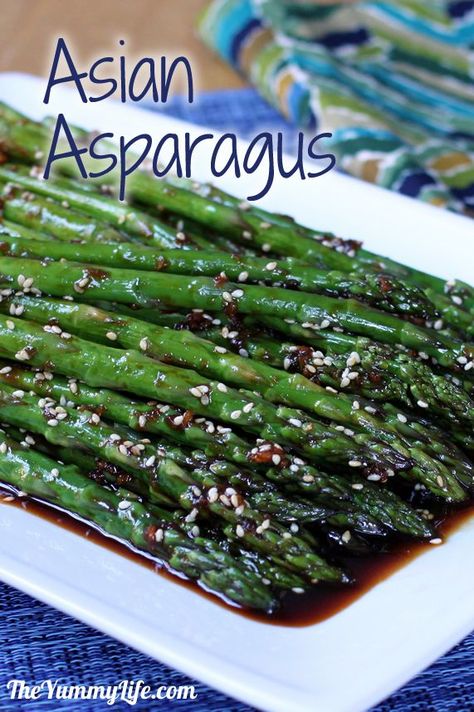 Pf Changs Spicy Green Beans, Asian Asparagus, Sauteed Asparagus, Recipe Asparagus, Spicy Green Beans, Pf Changs, Asparagus Recipes, Easy Asian, Veggie Side Dishes