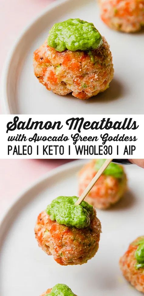 Aip Salmon, Keto Whole 30, Salmon Meatballs, Paleo Menu, Healthy Chinese Recipes, Cooked Salmon, Whole30 Meal Prep, Best Paleo Recipes, Garlic Butter Salmon