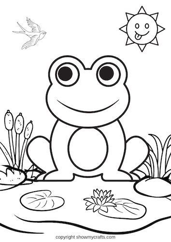 Free colouring pages for kids #frogcoloringpages #frogcoloringsheets #frogtemplate Pond Life Coloring Pages, Cute Frog Coloring Pages Free Printable, Lizard Coloring Pages Free Printable, Frog Colouring Pages, Pond Coloring Pages, Frog Coloring Pages Free Printable, Fairytale Activities, Colouring Animals, Frog Template