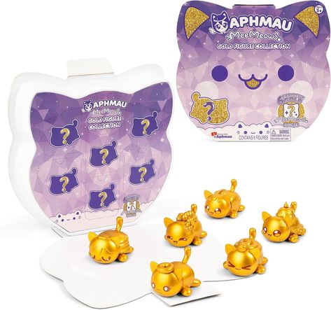 Aphmau Mystery MeeMeow Multi- Pack - Gold, 6 Figures, Figures - Amazon Canada Aphmau Merch, Aphmau Meemeows, Puzzle Party, Dragon Cat, Mermaid Cat, Figure Collection, Childrens Toy, Mystery Box, Gold Collection