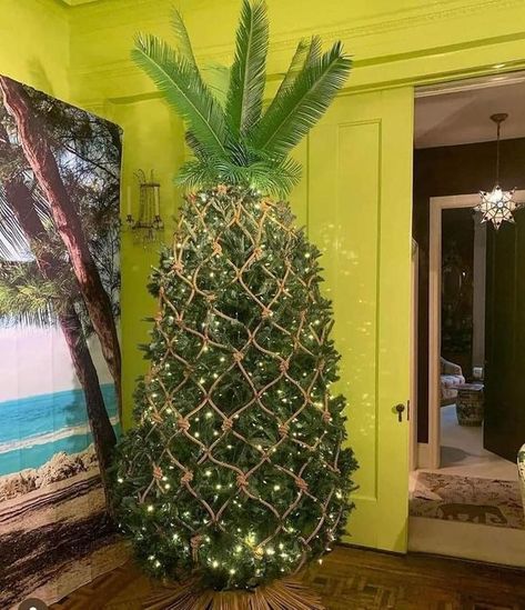 Everything Kauai | It’s a Pineapple Christmas | Facebook Charleston Christmas, Caribbean Christmas, Pineapple Christmas, Florida Christmas, Hawaiian Christmas, Christmas Party Themes, Tropical Christmas, Unique Christmas Trees, Christmas Interiors